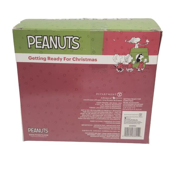 NEW! DEPARTMENT 56 PEANUTS GETTING READY FOR CHRISTMAS SNOOPY WOODSTOCK - Picture 2 of 8